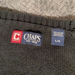 Chaps Classic Black Men's Sweater